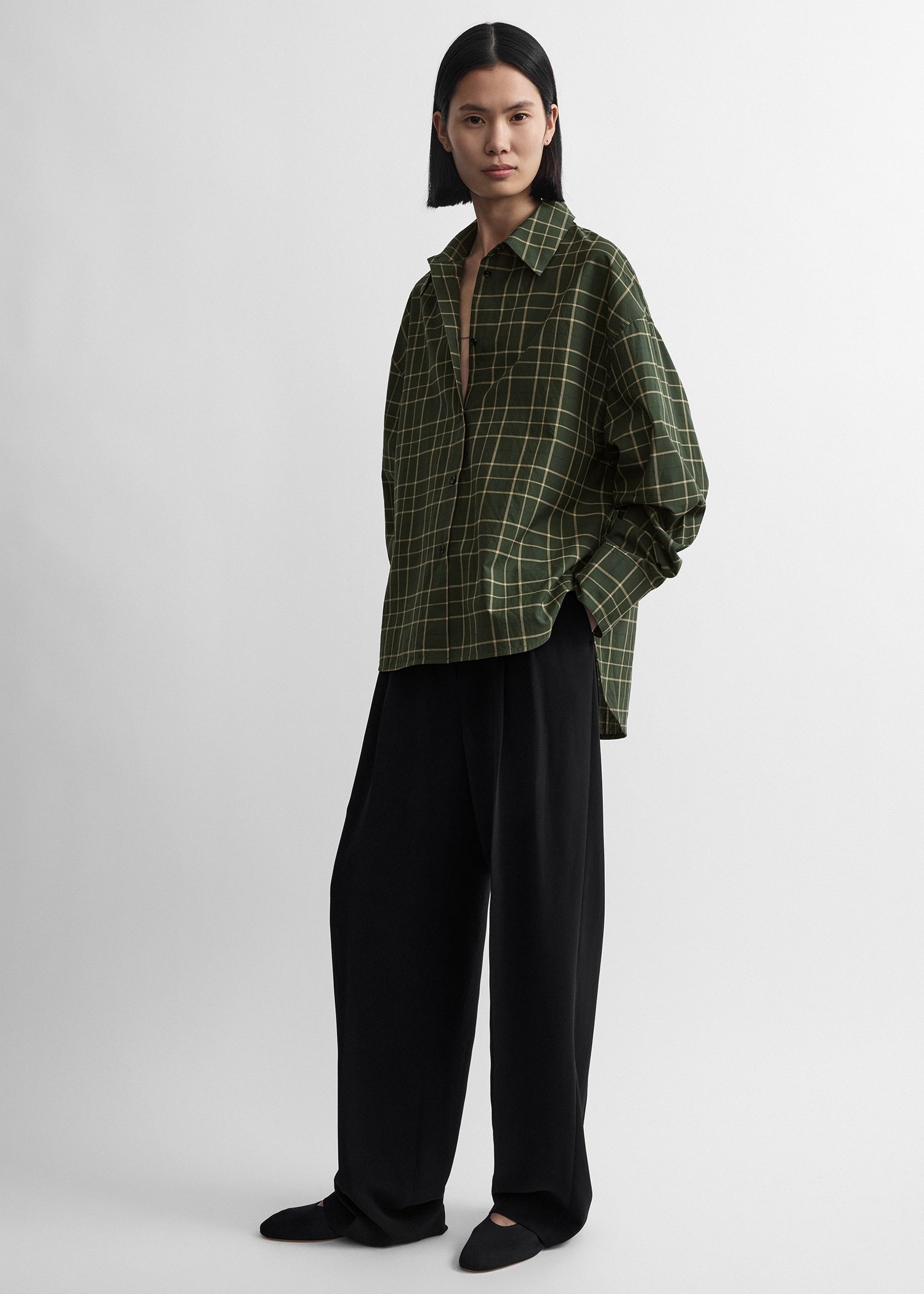 Toteme Studio Boxy shirt pine/popcorn