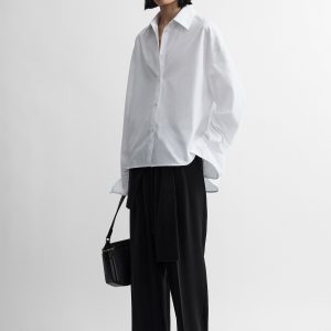 Toteme Studio Boxy poplin shirt white petite