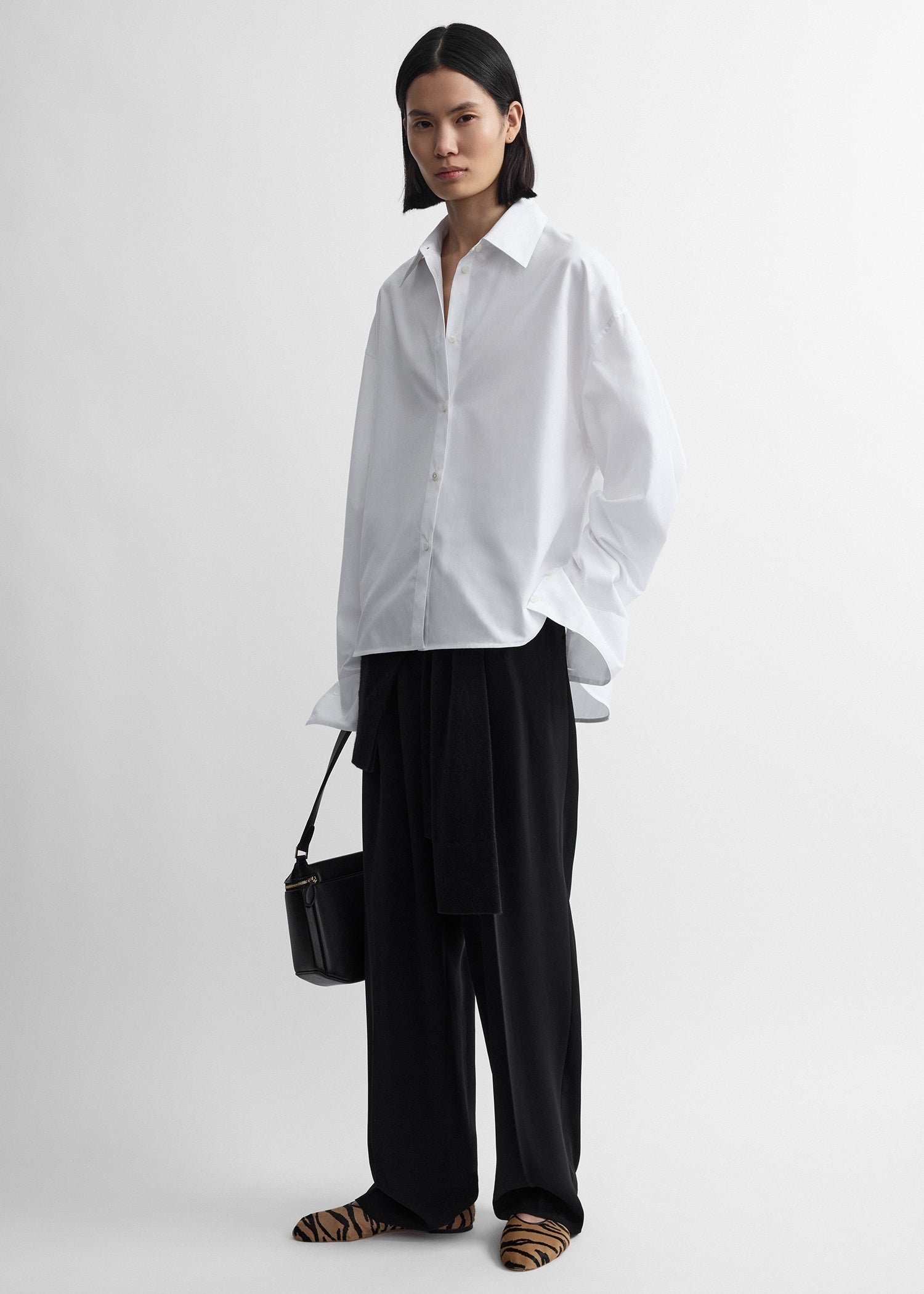 Toteme Studio Boxy poplin shirt white