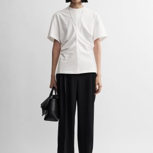 Toteme Studio Slouch waist jersey top white