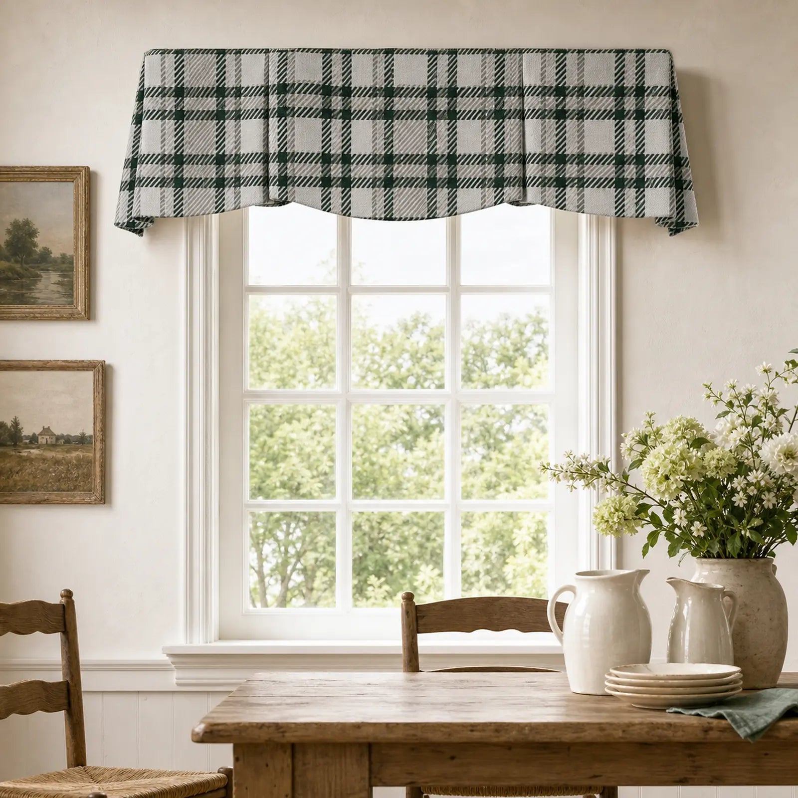 Sara Le x TWOPAGES Print Linen Shaped Valance