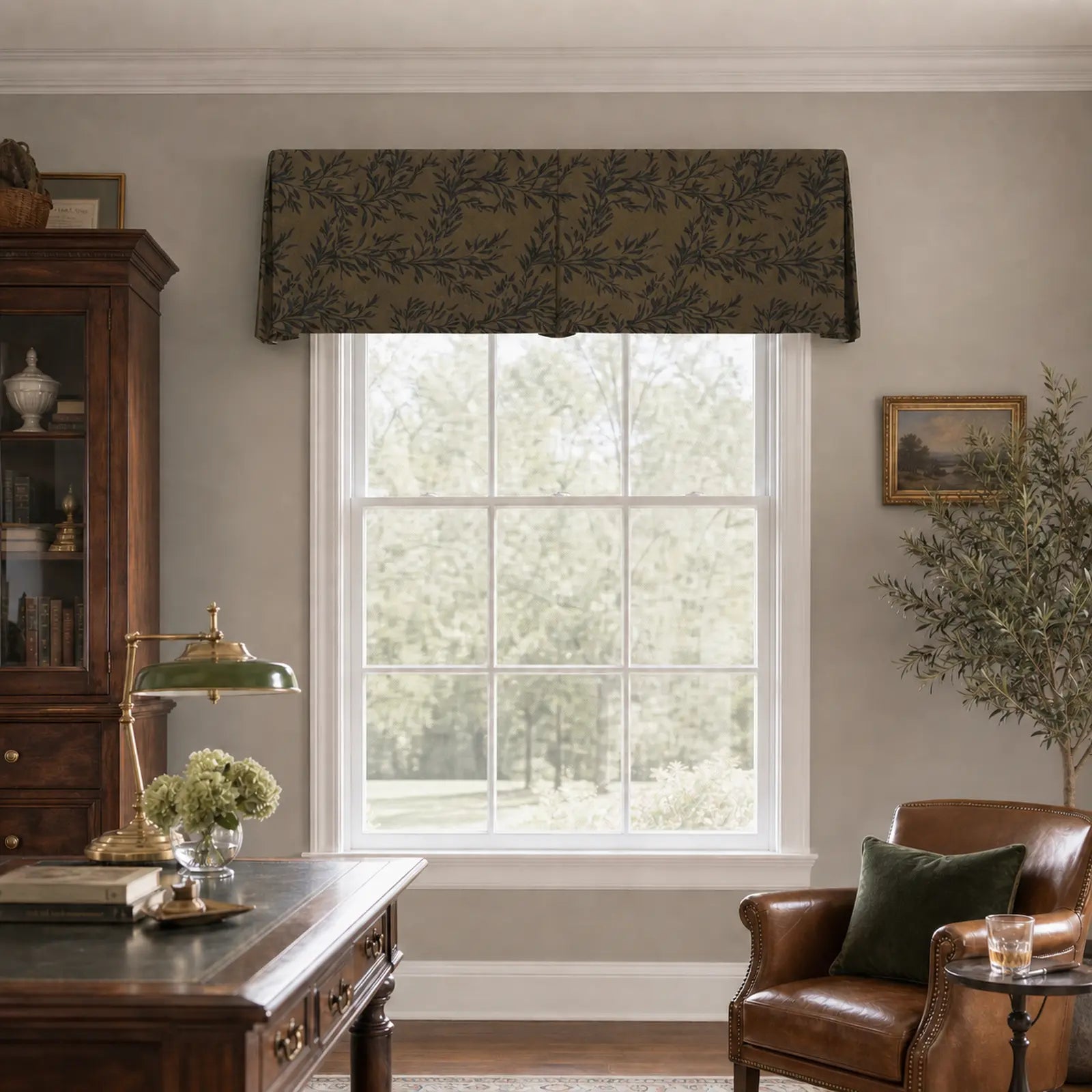 Sara Le x TWOPAGES Print Linen Center Pleated Valance