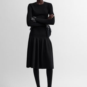 Toteme Studio Ribbed waist skirt black