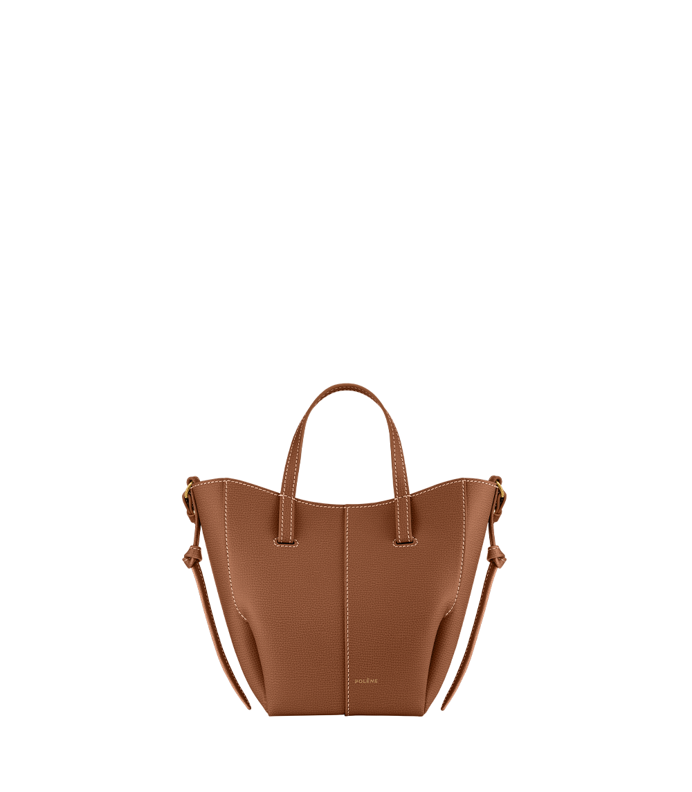 Polene Paris Cyme Tote Nano - Camel Grainé