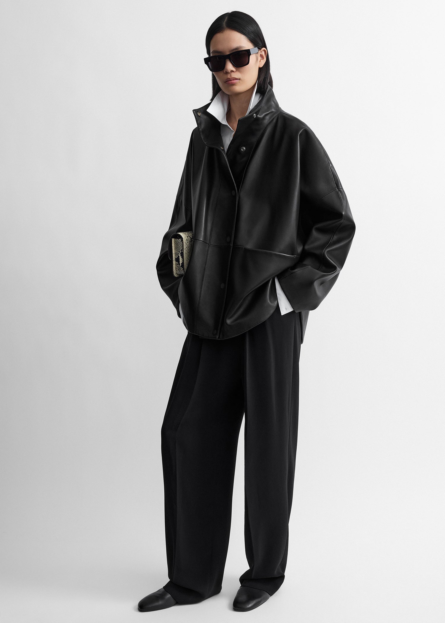 Toteme Studio Nappa parachute jacket black