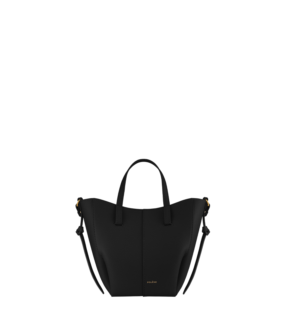 Polene Paris Cyme Tote Nano - Noir Grainé