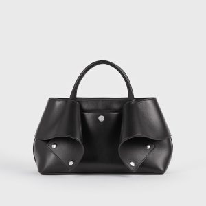 Toteme Studio Small mercer leather tote black/red