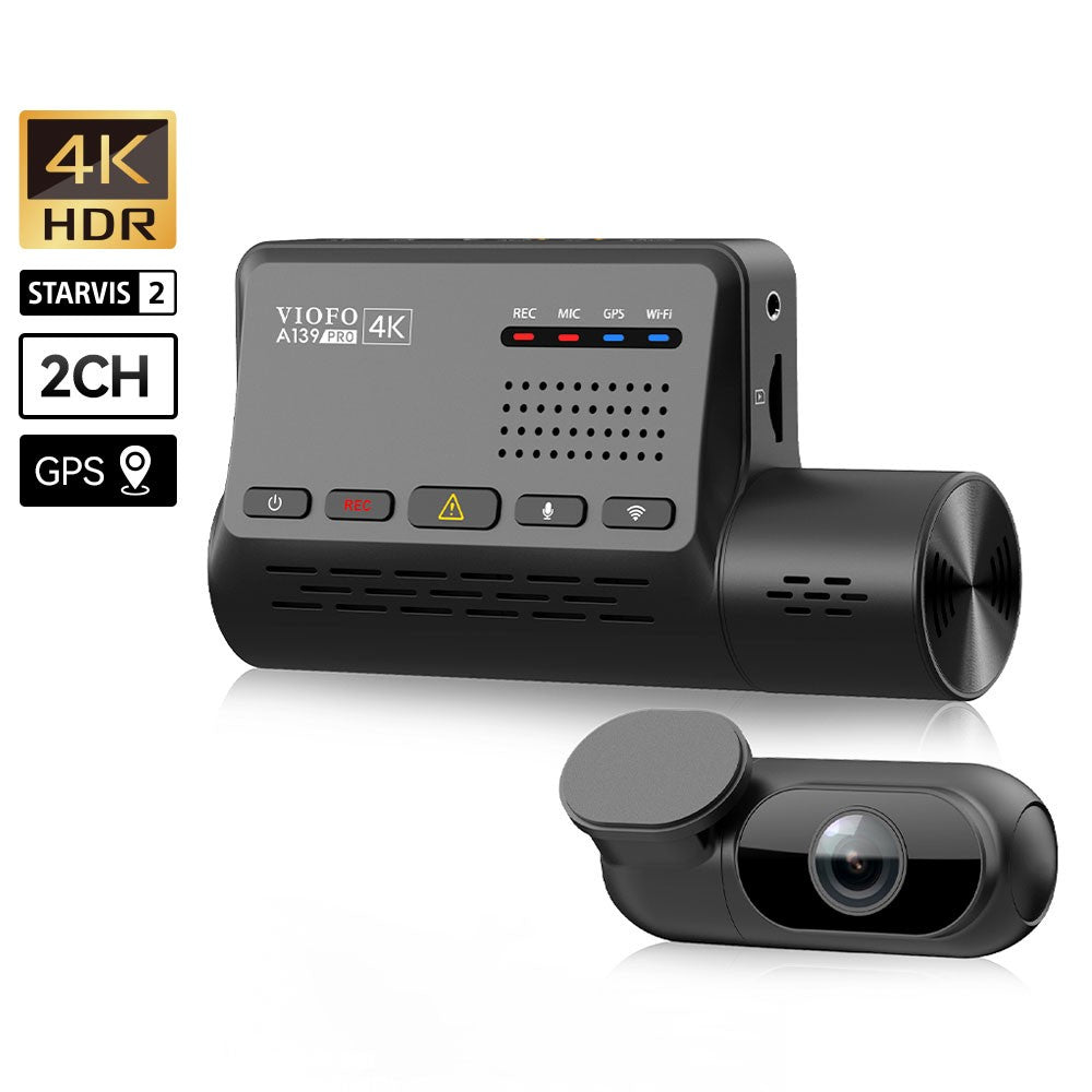 VIOFO A139 PRO 2CH First 4K HDR Front and Rear Dashcam with the Newest Sony STARVIS 2 IMX6