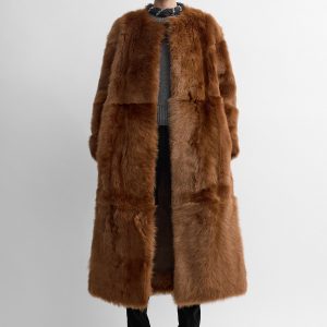 Toteme Studio Silky shearling coat ginger