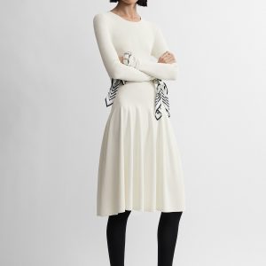 Toteme Studio Sculpted knit dress off-white petite