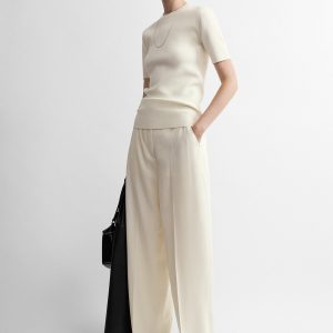 Toteme Studio High-waist trousers ecru petite