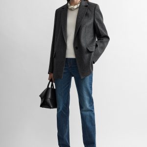 Toteme Studio Herringbone blazer grey melange