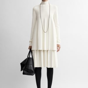 Toteme Studio Crepe turtleneck top off-white