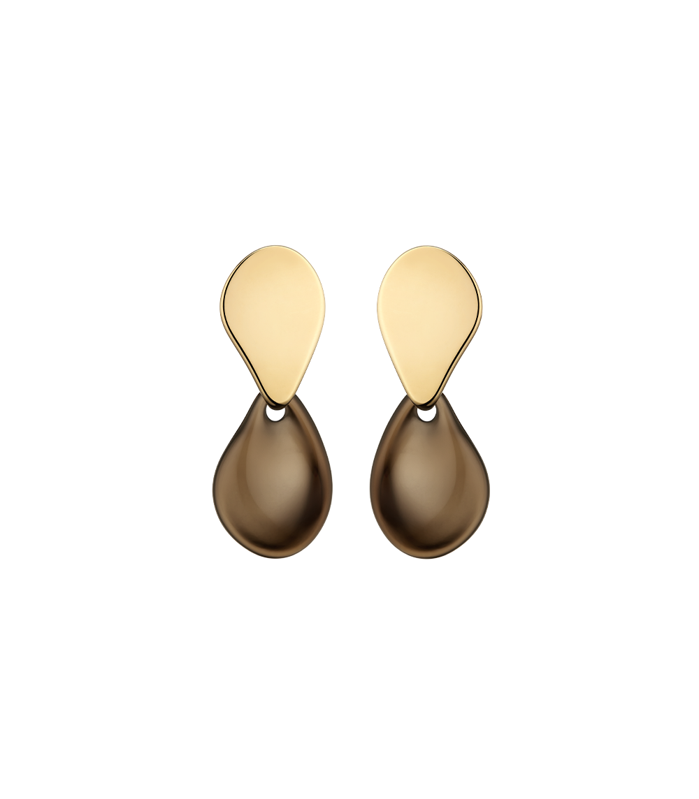Polene Paris Boucles d'oreilles Naé - Verre fumé
