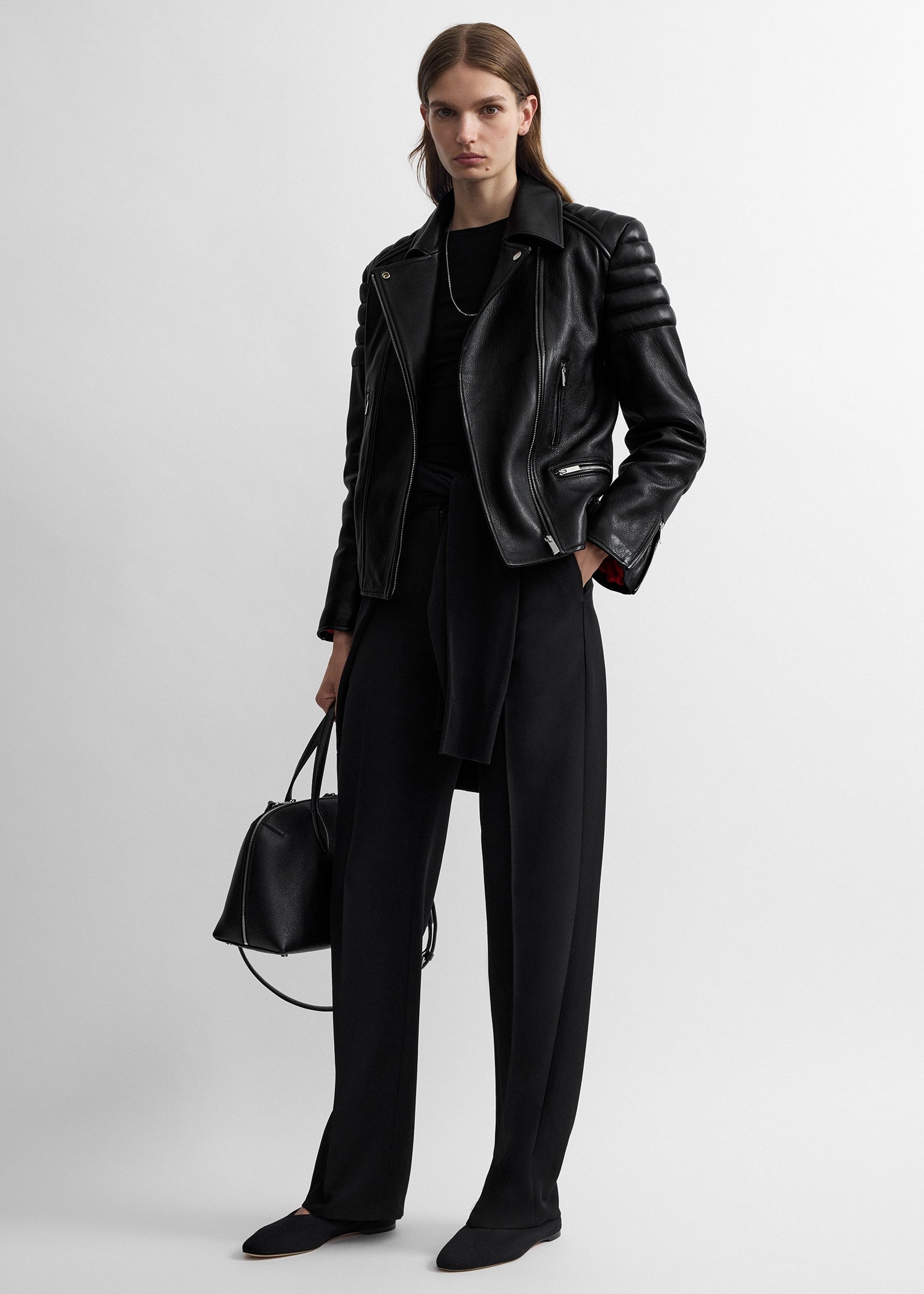 Toteme Studio Leather biker black