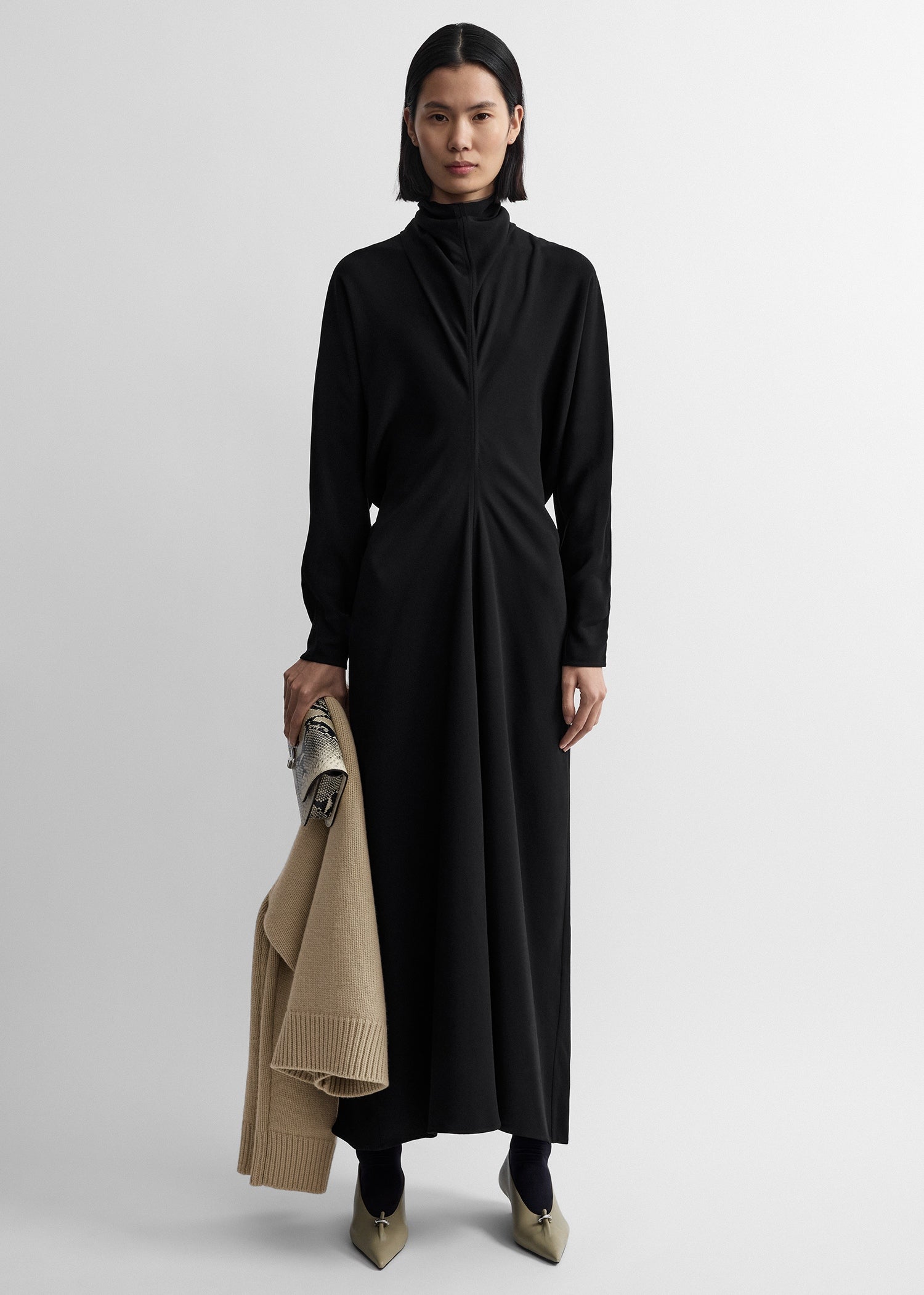 Toteme Studio Slouch waist scarf dress black
