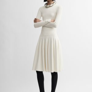 Toteme Studio Ribbed waist skirt off-white