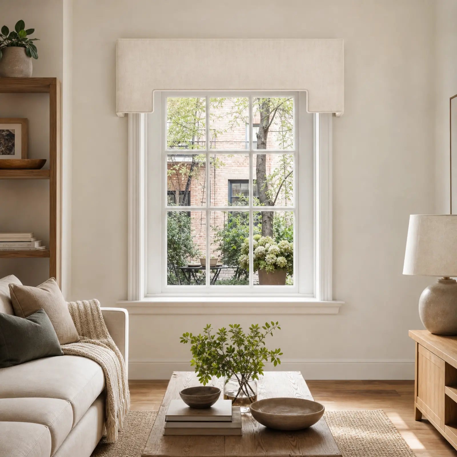 TWOPAGES Liz Linen Stepped Cornice Board