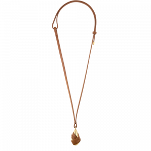 Polene Paris Pendentif Ormé - Dorée Cuir Camel
