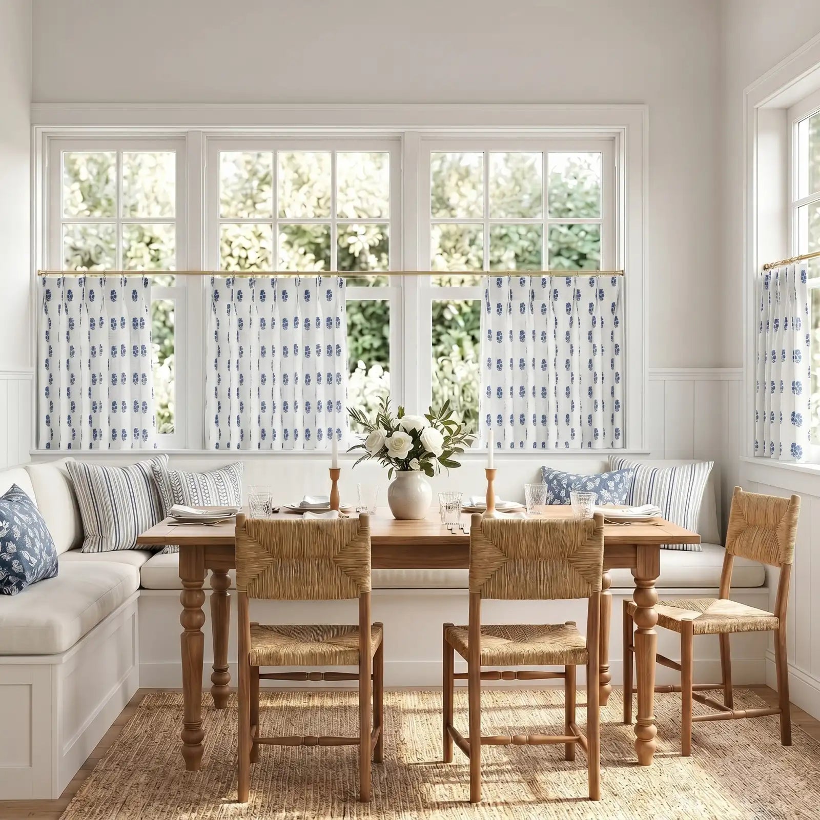 Brexton Cole x TWOPAGES Print Cotton Blend Cafe Curtains