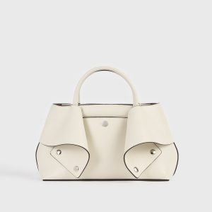Toteme Studio Small mercer leather tote stone/red