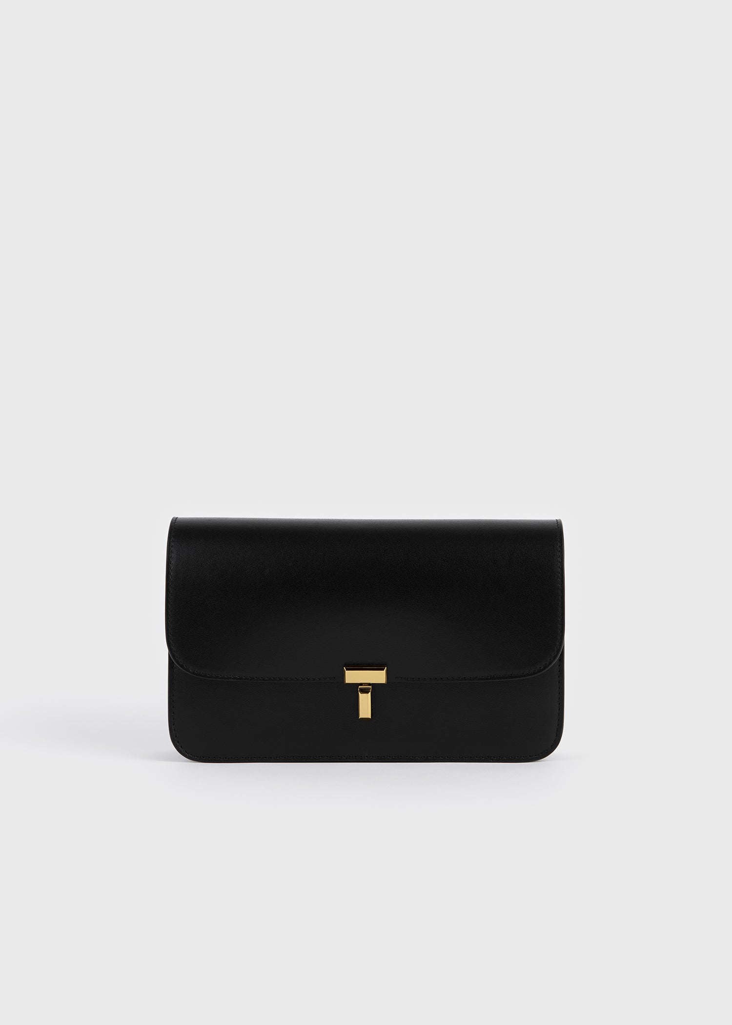 Toteme Studio T-lock leather crossbody black