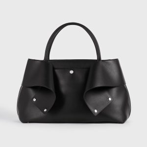 Toteme Studio Mercer leather tote black/red