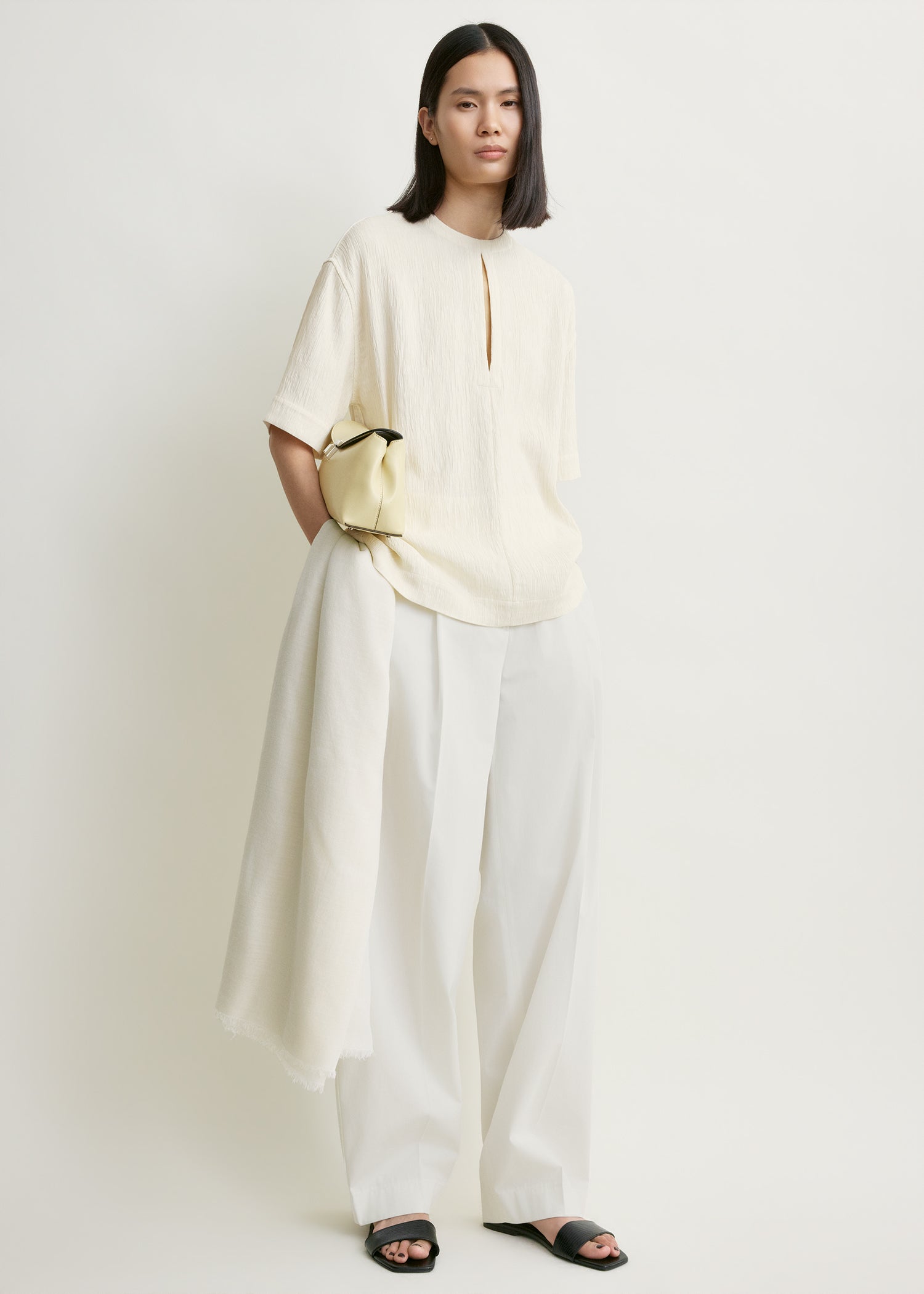Toteme Studio Soft tunic top off-white petite