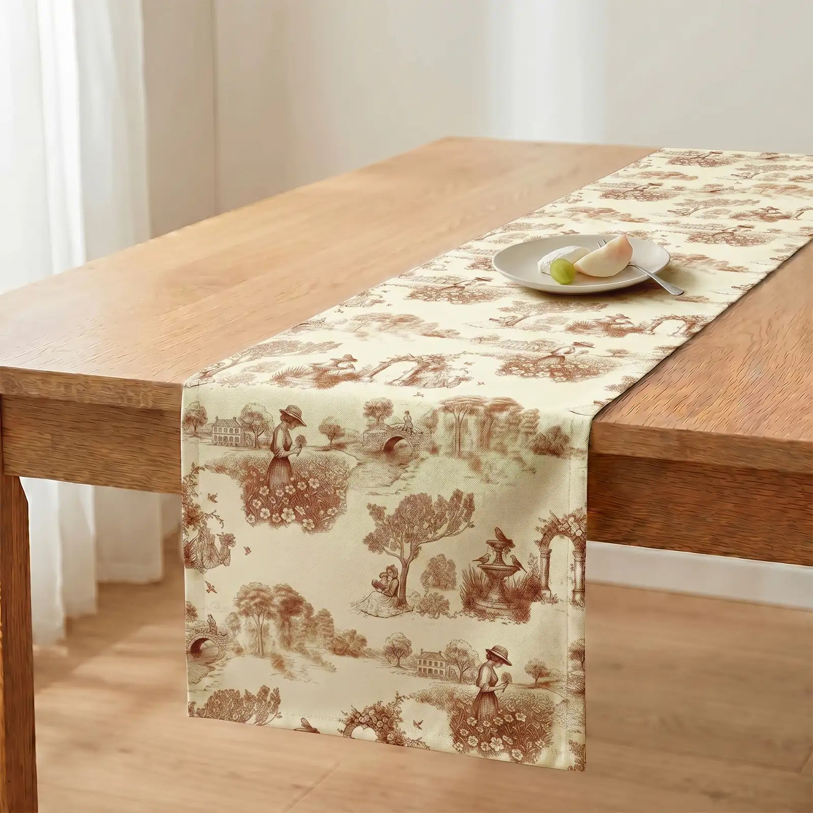 MS. MAVERICK MUSE x TWOPAGES Vintage Printed Linen Cotton Table Runner