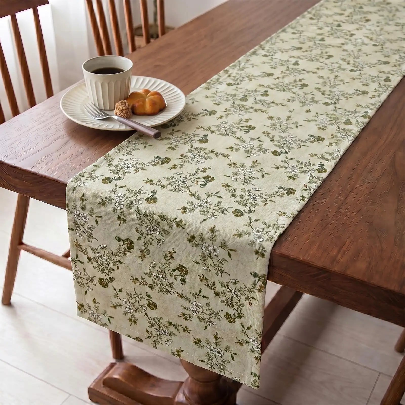 Sara Le x TWOPAGES Print Linen Floral Table Runner