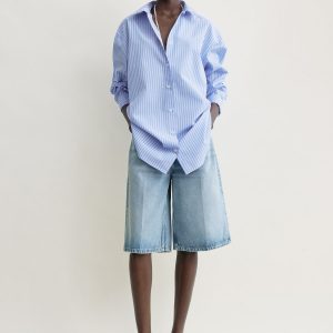 Toteme Studio Classic stripe shirt blue/white