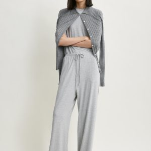 Toteme Studio Jersey drawstring trousers pale grey mélange
