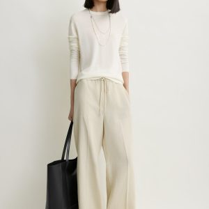 Toteme Studio Fluid drawstring trousers talc