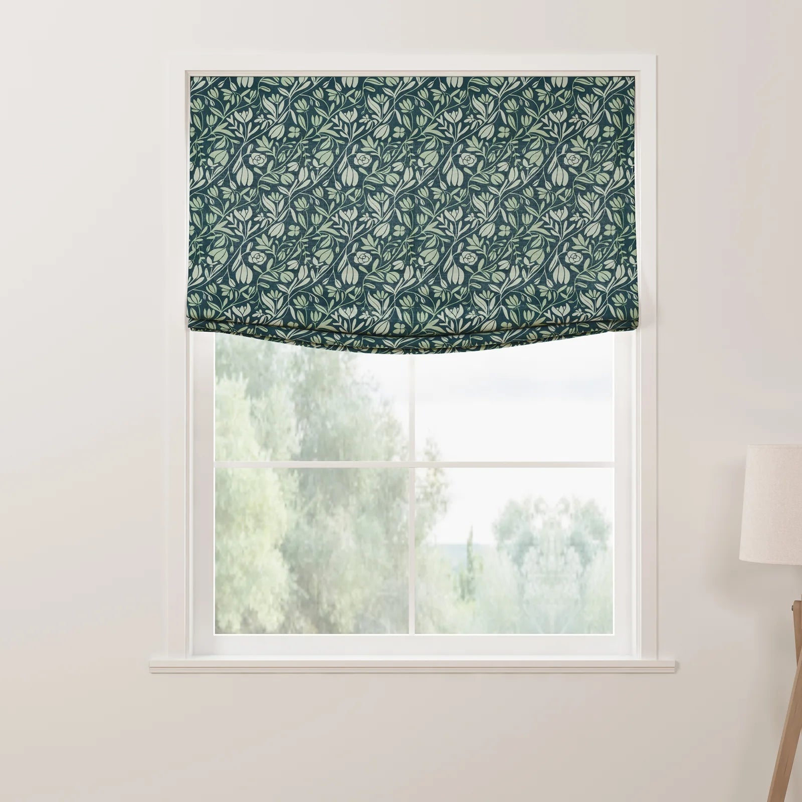 TWOPAGES Kate Frost Pattern Cotton Relaxed Roman Shade