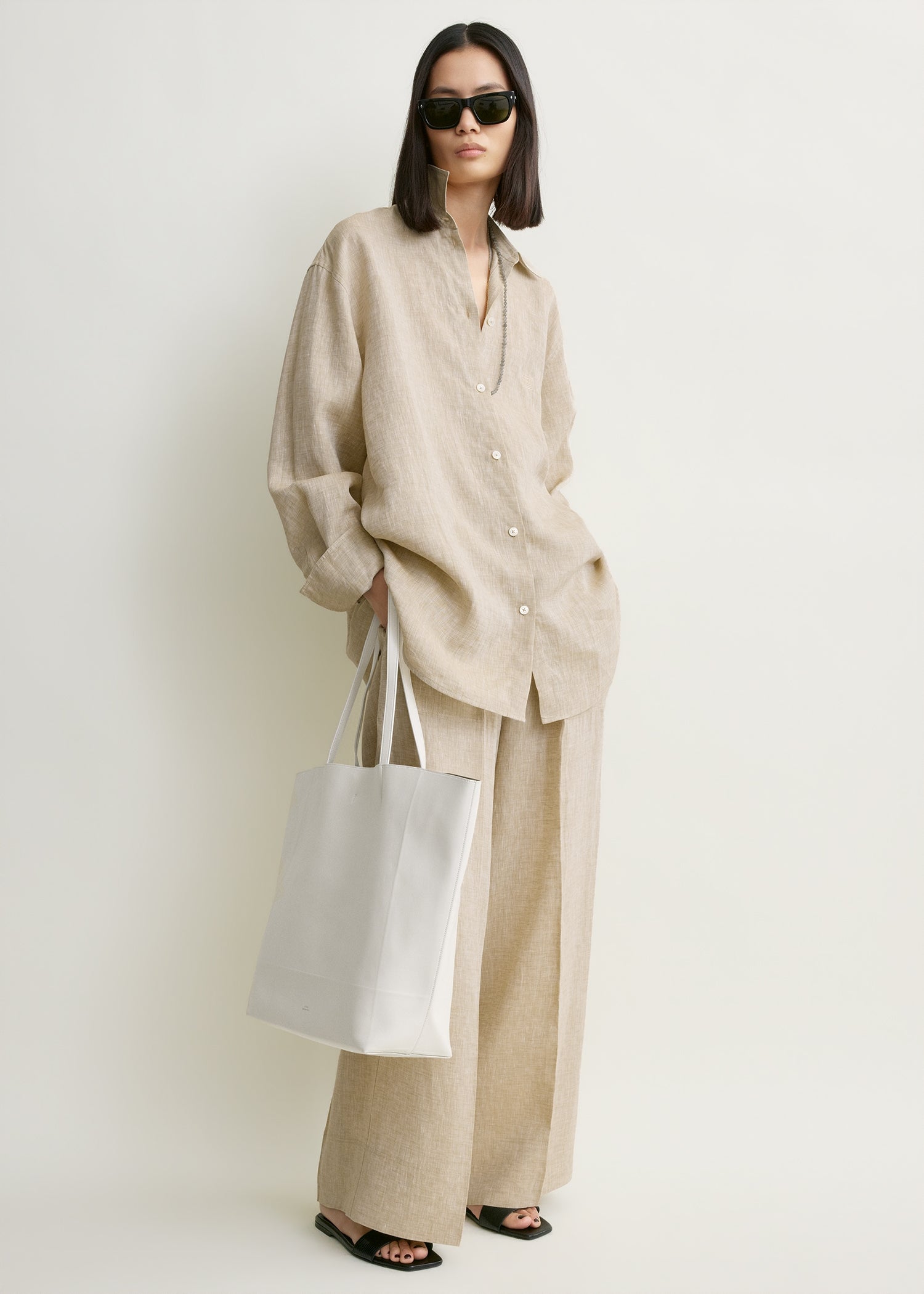 Toteme Studio Oversized summer shirt natural