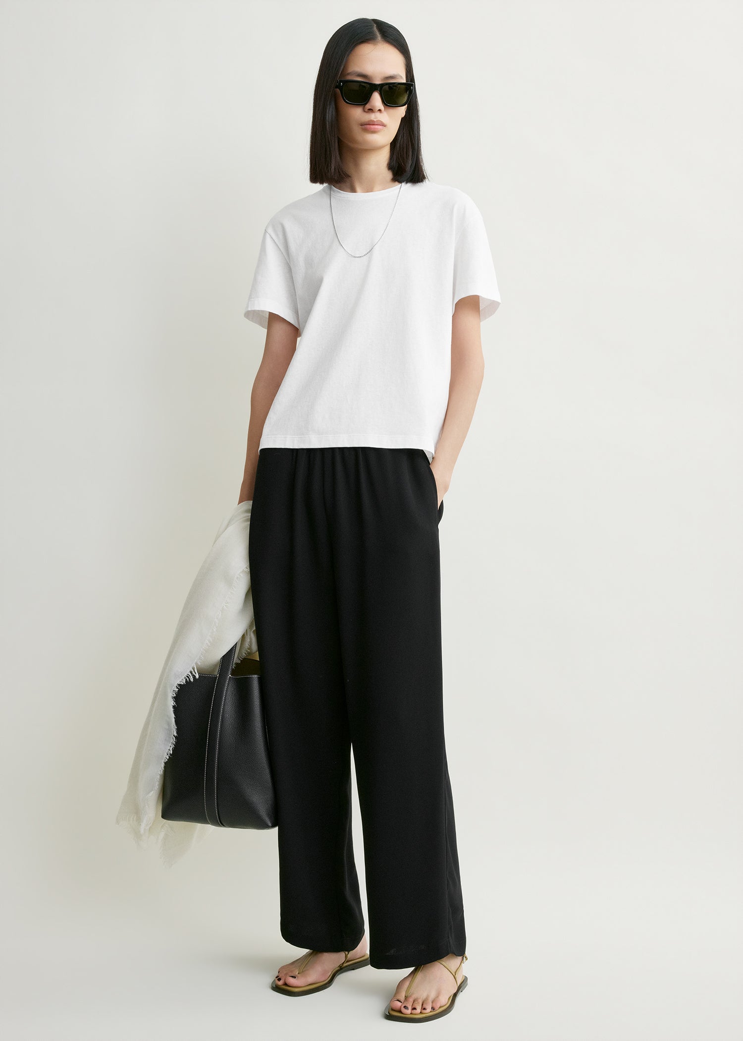 Toteme Studio Classic embroidered tee optic white
