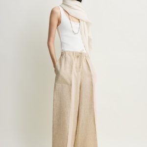 Toteme Studio Wide summer trousers natural
