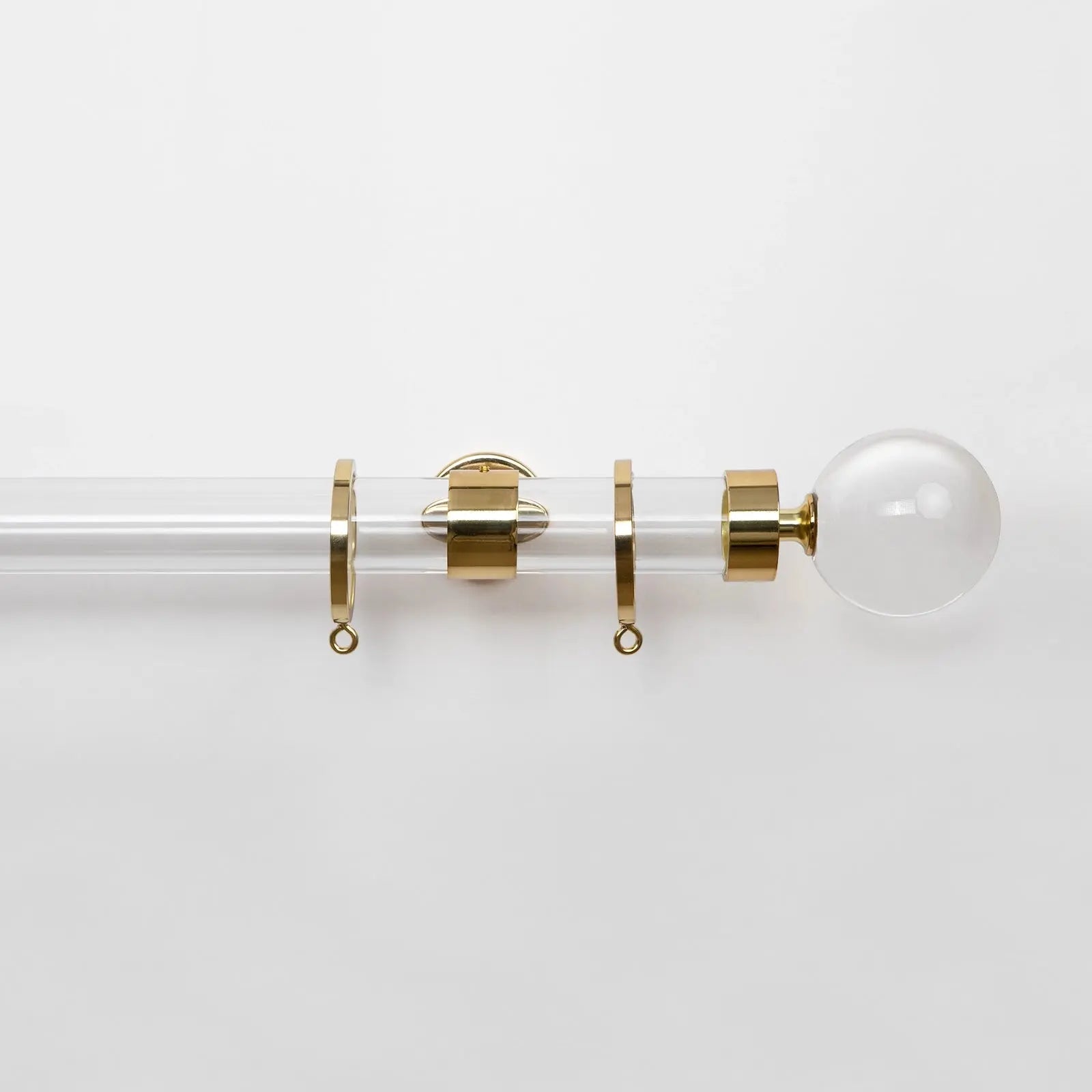 TWOPAGES Grayson Acrylic Curtain Rod with Rings