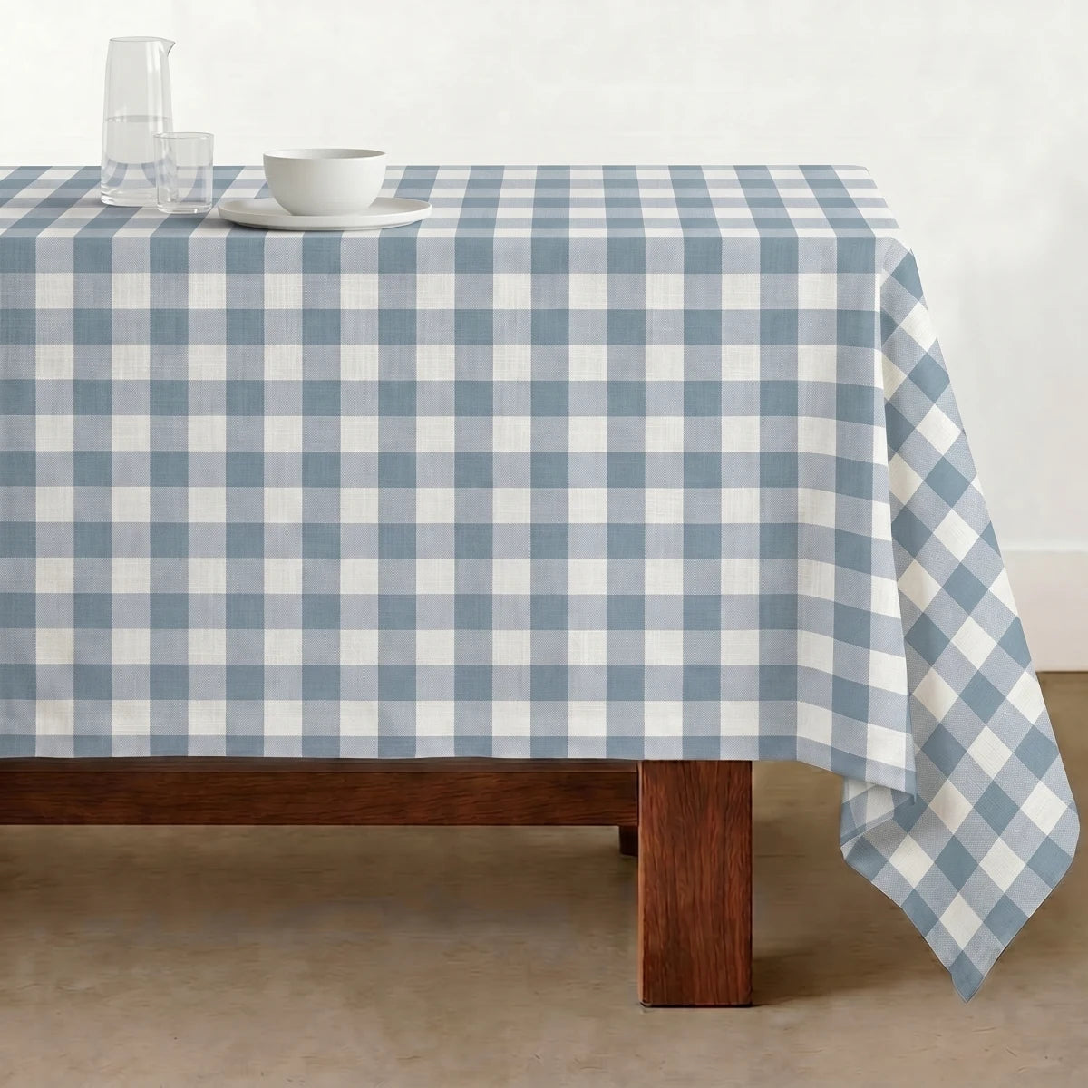 TWOPAGES Celia Striped Plaid Tablecloth