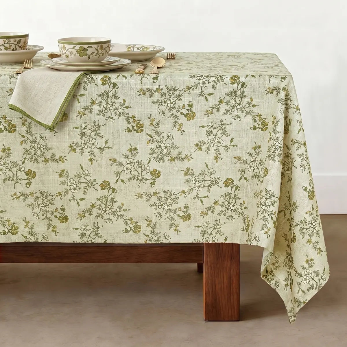 Sara Le x TWOPAGES Print Linen Floral Tablecloth