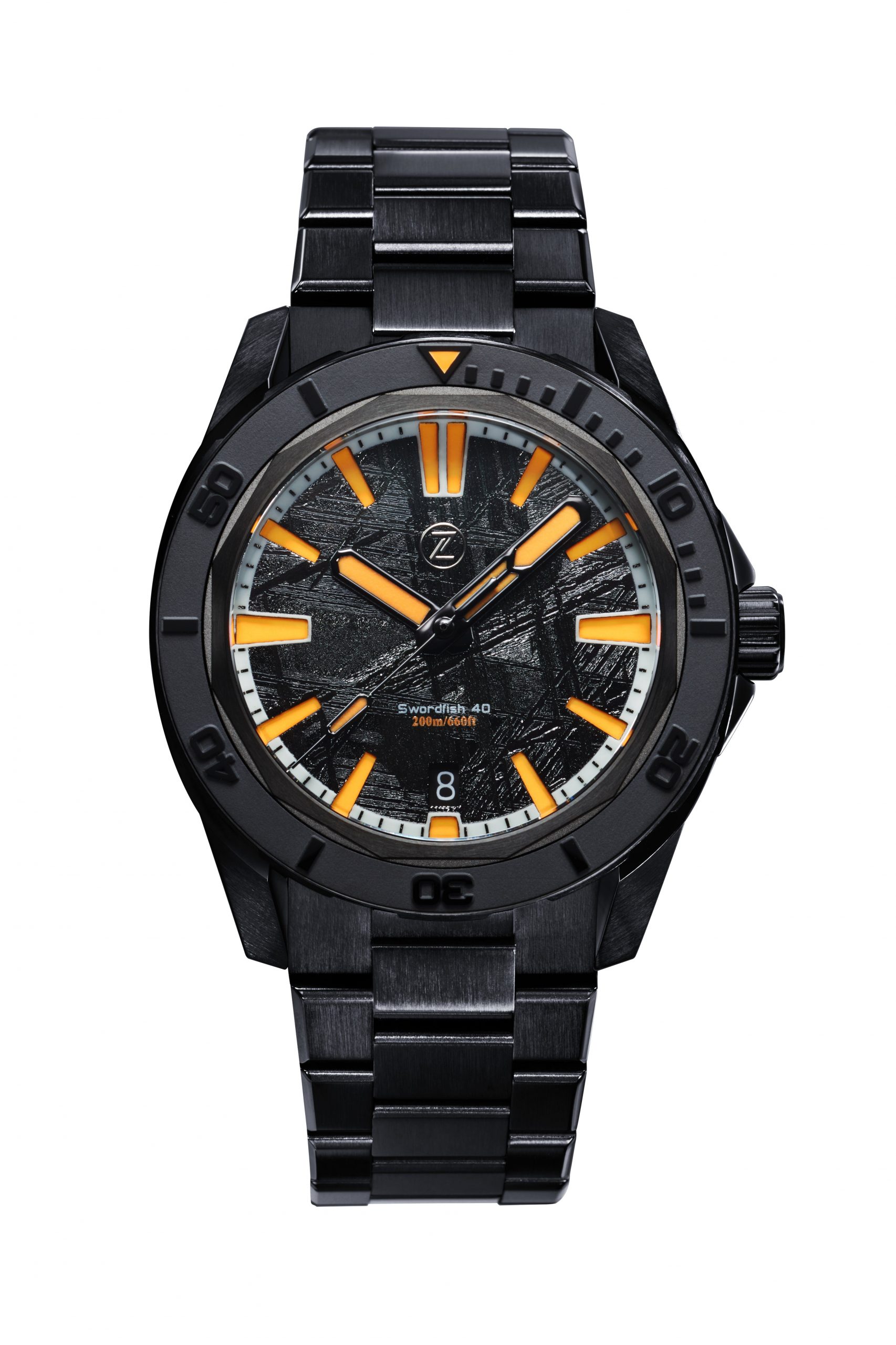 Zelos Swordfish 40mm SS DLC Meteorite