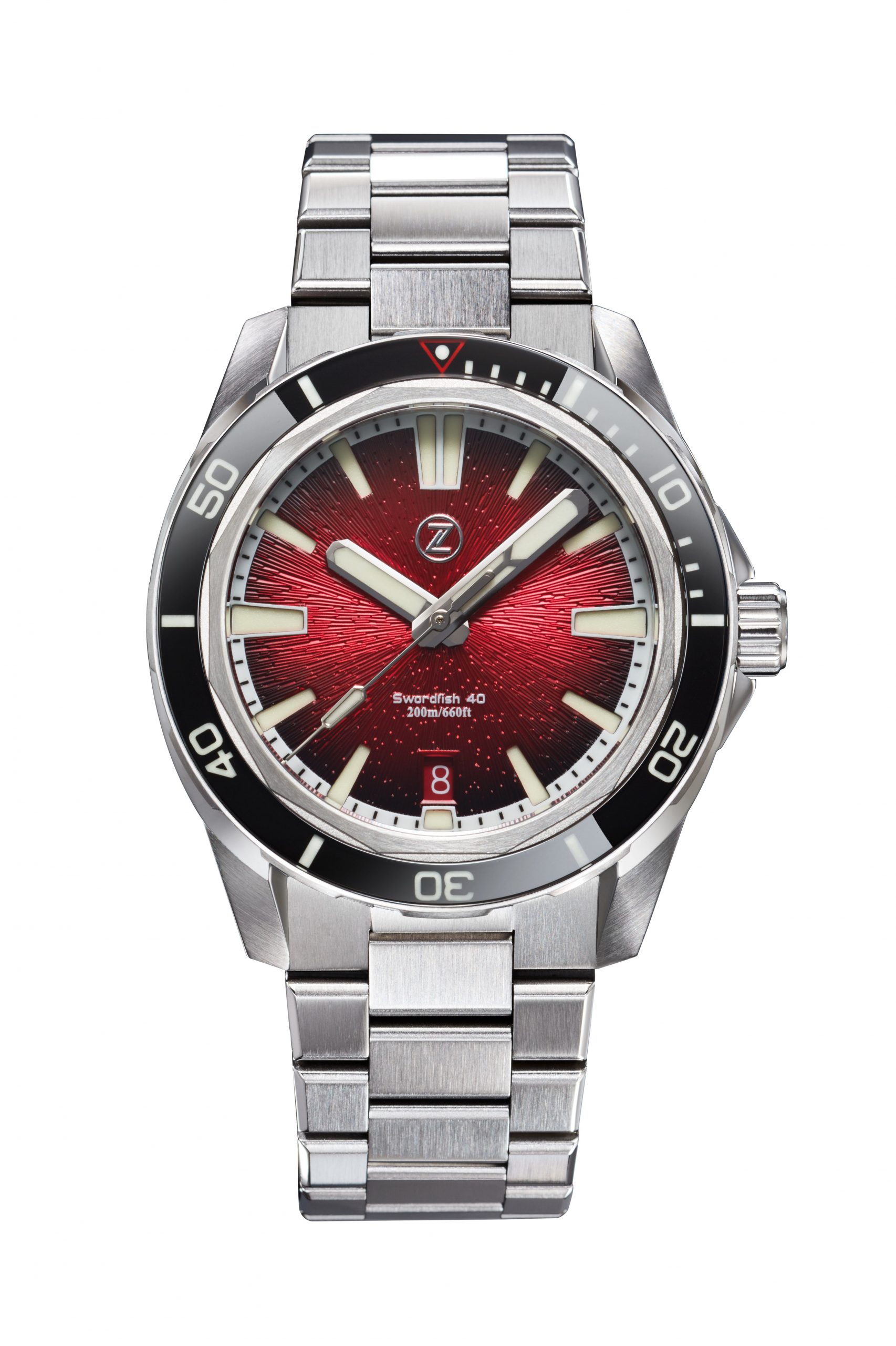 Zelos Swordfish 40mm SS 'Crimson Red'