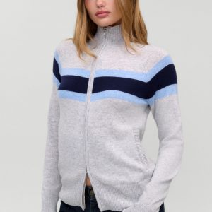 Frankies Bikinis Kingston Cashmere Zip Up - Notebook