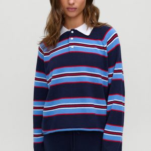 Frankies Bikinis Benson Cashmere Rugby Sweater - Rugby Stripe