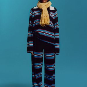 Frankies Bikinis Jude Cashmere Lounge Pant - Rugby Stripe