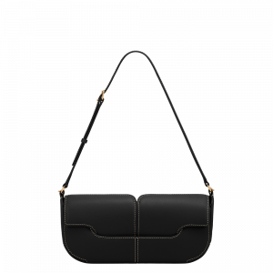 Polene Paris Osmo - Noir Coutures Écrues Lisse