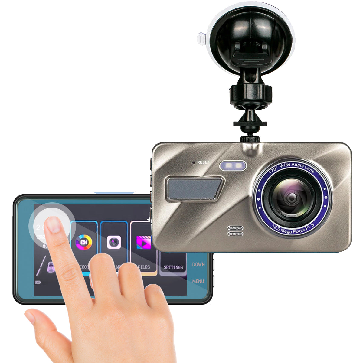 Dashcam Prime Gold Single DVR Trucker Dash Cam with Touch Screen - 4th Gen