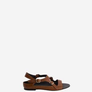Coperni Lizard Print Buckle On Sandals
