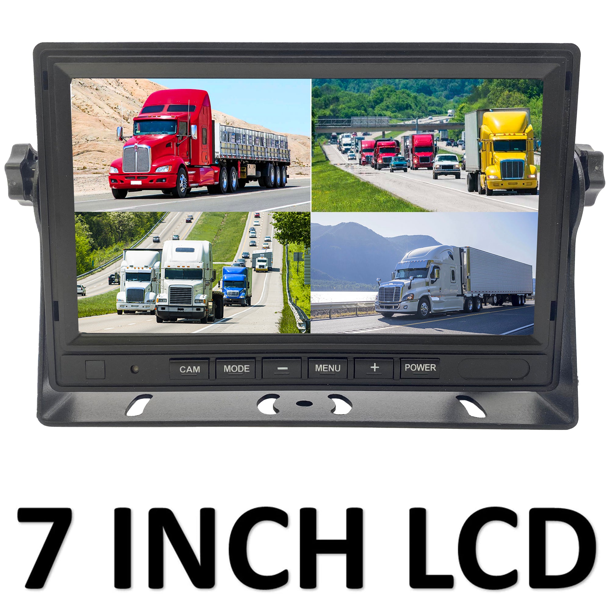 Dashcam 7" Quad Screen LCD for MDVR BlackBox (720P & 1080P) System