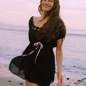 Frankies Bikinis x Devon Lee Carlson Marie Baby Doll Dress - All Nighter